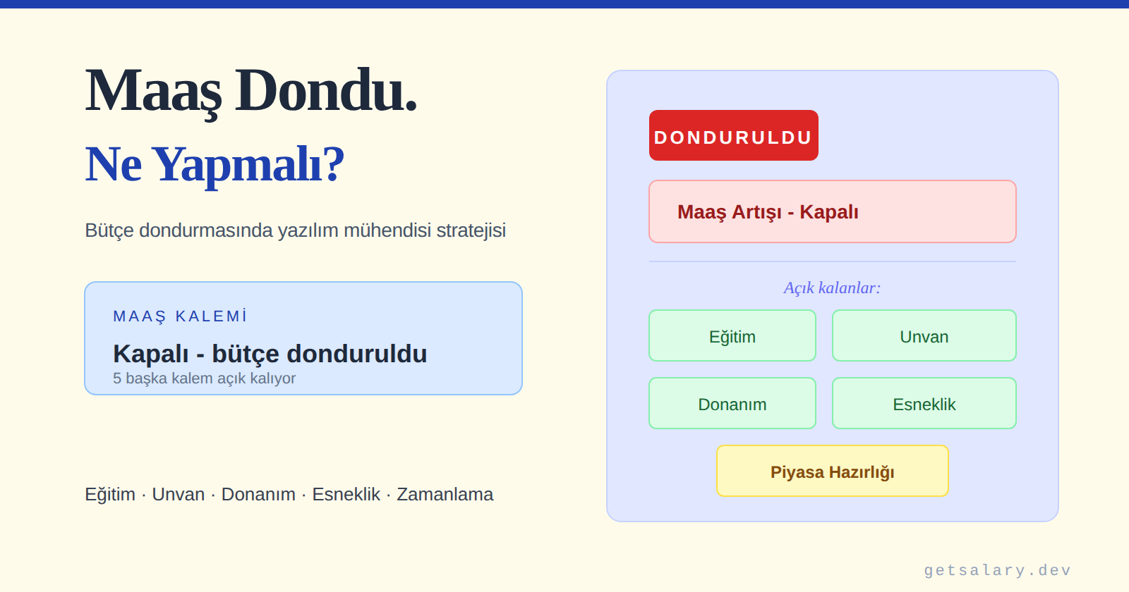 Maaş Donduruldu - Hiring Freeze Ortamında Ne Yapmalı?