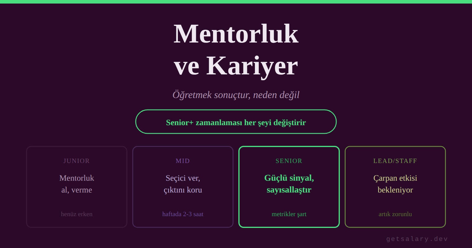 Mentorluk ve Kariyer Hızı: Öğretmek Terfiye Yardım Eder mi?