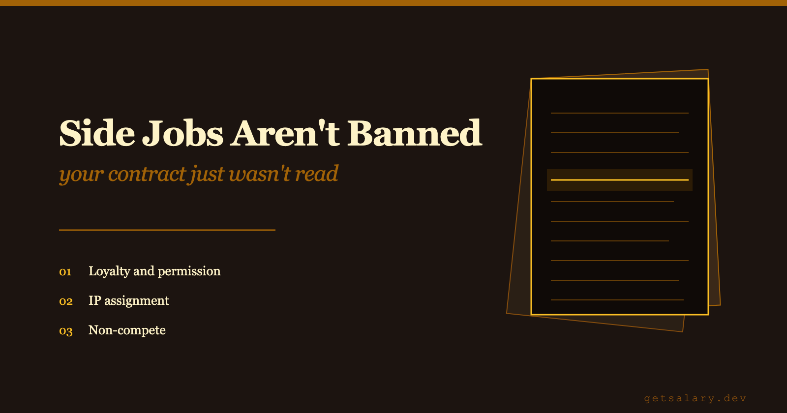 Side Jobs Aren't Banned, Your Contract Just Wasn't Read