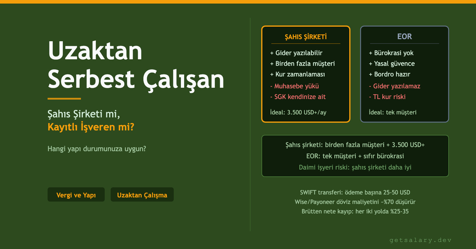 Yurtdışı Serbest Çalışan: Şahıs Şirketi mi, Kayıtlı İşveren mi?